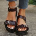 Casual GLADIATOR Summer Modern Sandals for Women 2024 Fasion Solid Rubber Ladies Shoes Ankle Strap Women's Sandals Zapatos.
