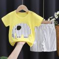 0 1 2 3 4 Years Old Kids Short Sleeve Suits Brand Summer Clothing Children T-shirt Two Piece Set Pure Cotton Cartoon Baby Outfit. 