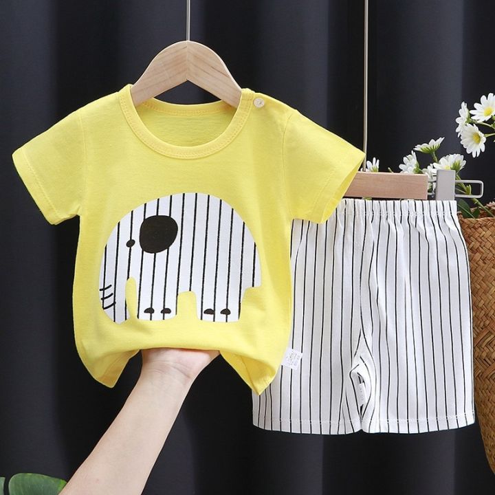 0%201%202%203%204%20Years%20Old%20Kids%20Short%20Sleeve%20Suits%20Brand%20Summer%20Clothing%20Children%20T-shirt%20Two%20Piece%20Set%20Pure%20Cotton%20Cartoon%20Baby%20Outfit%20-%20Image%207