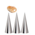 Individual Cream Horn Molds 12Pcs Large Size Baking Cones Stainless Steel Roll Horn Forms Conical Danish Pastry Croissant Cones Moulds Exquisite Product. 