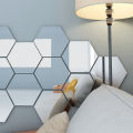Mirror Wall Stickers Decoration 3D Self Adhesive Waterproof Stickers DIY Privacy Window Films Bedroom Decor. 