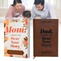 Leather-Bound Father'S Journal Keepsake Vintage-Style Handmade Life Story Book Refillable Dad'S Notebook for Family Gift.
