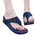 EOFK New Fashion Summer Crystal Diamond Gem Women Flip Flops Flat Platform Slippers Lady.