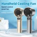 Handheld Fan High-Speed Portable Turbofan USB Rechargeable Electric Fan with Digital Display Support 120-Speeds Infinitely Adjustable for Camping Travel Home Office.