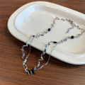 Dark Spicy Girl Double Layered Butterfly Pendant Necklaces Collar Chain for Women New Sweet and Cool Clavicle Chain Y2K Jewelry Gift Girls Necklace.
