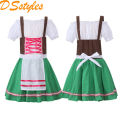 DSstyles Girls Traditional German Oktoberfest Costumes Dirndl Fancy Dress Cosplay Maid Outfit For Party Cocktail Dress. 