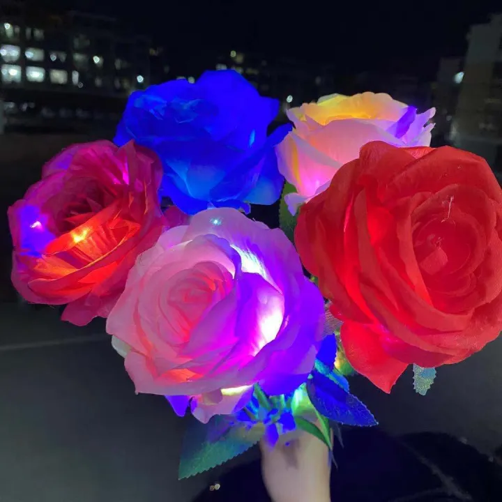 1/4Pcs%2040Cm%20LED%20Simulation%20Luminous%20Rose%20Bouquet%20Light%20Decoration%20DIY%20Artificial%20Rose%20Flower%20Lamp%20Ornaments%20Light%20-%20Image%205