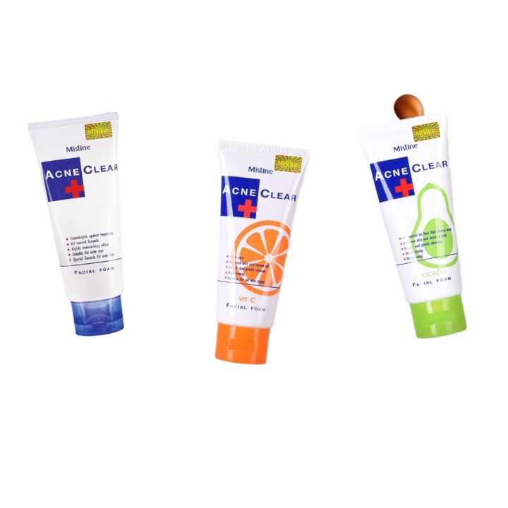 Mistine Acne Clear Facial Wash 85g  Blue or Vitamin C or Avacado