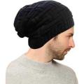 Woolen Winter Cap For Male & Female - Black. 