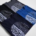 COOLMIND 100% Cotton Top Quality Print Men T Shirt Casual Loost Brain Print Men Tshirt Funny Cool Men Tshirt Loose Tee Shirts. 