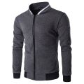 High Quality Plush Zip stand collar casua Jacket Men's Street Windbreaker Coat Men Hot Casual Outer Wear Thick.