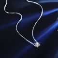 Wholesale High Quality Brilliant Cut Real 925 Sterling Silver 1 ct VVS Diamond Moissanite Necklace For Women Engagement Jewelry. 