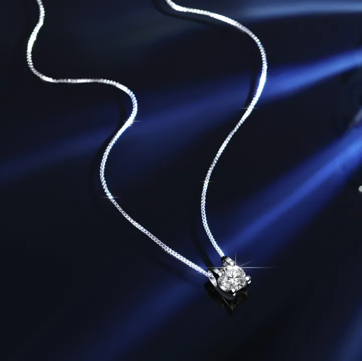 Wholesale%20High%20Quality%20Brilliant%20Cut%20Real%20925%20Sterling%20Silver%201%20ct%20VVS%20Diamond%20Moissanite%20Necklace%20For%20Women%20Engagement%20Jewelry%20-%20Image%206