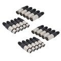 20Pcs 3 Pin XLR Solder Type Connector 5 Male + 5 Female Plug Cable Connector Microphone Audio Socket.