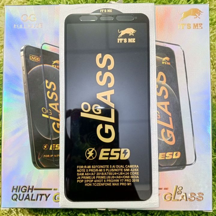 OG Glass Protector For Redmi S2, Y2, Note AI Dual Camera, Note Pro,  Redmi5 Plus, Note 5, Mi A2, 6x