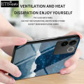 Phone case Vivo T2 Pro Couple Starry Moon Mirroe Glass Protector Meteor Start Back Cover Vivo T2 Pro case. 