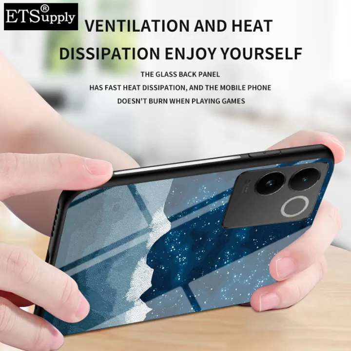 Phone%20case%20Vivo%20T2%20Pro%20Couple%20Starry%20Moon%20Mirroe%20Glass%20Protector%20Meteor%20Start%20Back%20Cover%20Vivo%20T2%20Pro%20case%20-%20Image%205