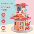 42 Pcs Toy Kitchen Set | Real Tap Water | Burner Sound and Gas Steam..