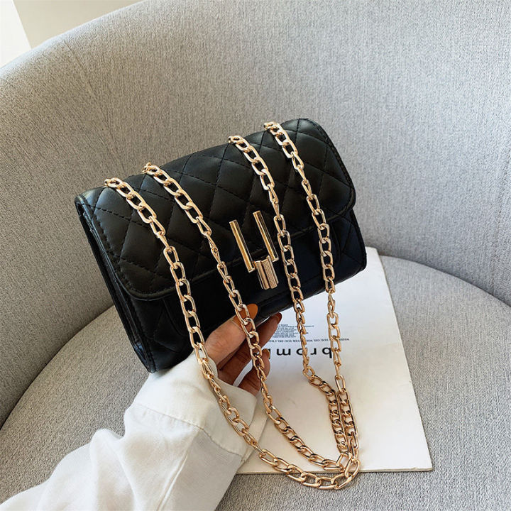 Fashion All-match Bag Solid Color Chain Shoulder Bag Small