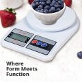 Digital Kitchen Weighing Scale Portable Weighting Machine For Home Food Weight Machine Lcd Black Display Measuring Cooking Vegetable Fruit Food Weighing Machine (10 Kg White).