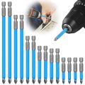 14 Pcs Magnetic Anti Screwdriver Bits Set Impact Driver Bit Set 1/4 Inch Hex Drill Bit Set. 