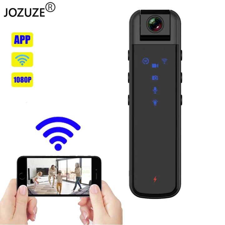 JOZUZE Wifi Mini Camera Portable Police Pocket Sport Digital Voice Video Recorder Business Conference 1080P Wearable Body Cam