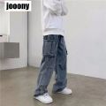 Denim Trousers Male Jeans Denim Cargo Pants Baggy Wide Leg Jeans Casual Autumn Winter Korean Streetwear Hip Hop Cowboy. 