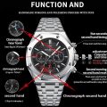 Top Brand Man Casual Watch Luxury Luminous BINBOND B0161 Box Wristwatch Stainless Steel Waterproof Men Date Calendar Clock. 