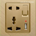 CLICK MARIGOLD USB MULTI SOCKET WITH SWITCH, 13A. 