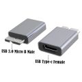 Durable 5V5A Micro B Male Charge Adapter Super Speed for hdD Type C Female Converter OTG Connector USB C to Micro B USB3.0 Adapter. 