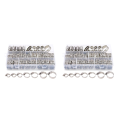 ZOROOM 120-Piece Hose Clamp Set, 8-38 mm Pipe Clamps Made of 201 Stainless Steel, 7 Sizes Hose Clamps, Hose Ties, for Pipes. 