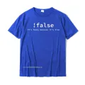 Funny False Programming Coding T-Shirt For Programmers Tshirts T Shirt Family Cotton Printed On Simple Style Men. 