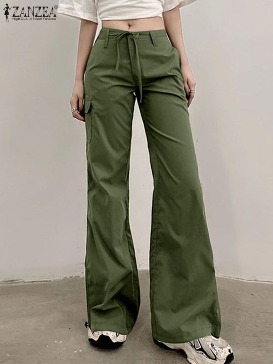 ZANZEA%20Fashion%20Cargo%20Pants%20Women%20Streetwear%20Wide%20Leg%20Jogger%20Pant%202022%20Autumn%20Korean%20Style%20Drawstring%20Pockets%20Long%20Trousers%20Femme%20-%20Image%203