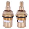 2 pcs Replacement Brass ceramic disc tap valve insert gland cartridge quarter turn.