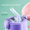 500ml Kids Thermos Bottle Stainless Steel Straw Thermos Mug Leak-Proof Vacuum Flask Children Thermal Water Bottle For School.