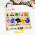 Color Sorting Toy Peg Board Game for Holiday Gifts Kindergarten 3 Year Old+. 