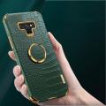 For Samsung Galaxy Note 9 case Crocodile Pattern Leather Back Cover cases Ring Stand Holder Cover Samsung Galaxy Note9 Phone cover. 