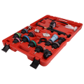 18pcs Universal Radiator Pressure Tester Kit, Coolant Pressure Tester Kit Coolant Vacuum Refill Kit for Cooling System. 