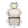 Mesh  Makeup Bags Case Holder Zipper Heart Printed Pencil Case Pouch. 