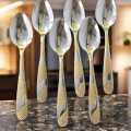 6 pieces Stainless steel Tea Spoon Set- Multi-Design 6-Inch For Kitchen and Dining-Chamis.