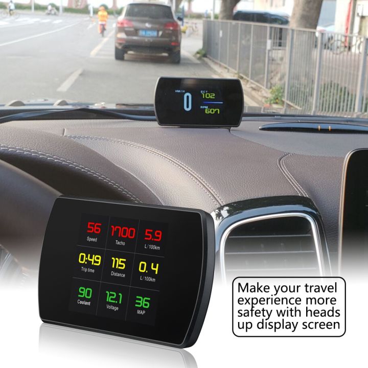 4.3 Inch HD TFT Digital Speed Projector P12 Car OBD2 Up Display Digital ...