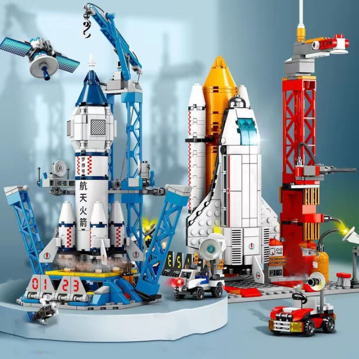 DIY Spacecraft Building Block Toys Aerospace Lanch Center Model Puzzle Set Brick Toys for Children Boys Christmas Gift Luhuai CVC