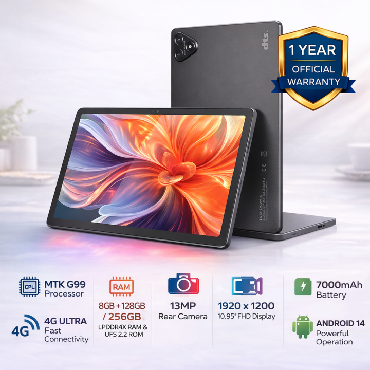 Walton Walpad 11G Display 10.95″ | 8GB RAM | 128GB Storage | Helio G99 | 7000mAh | 90Hz FHD Display