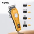 Kemei KM-802 Metal Engraving Hair Clipper With LED Display For Men. 