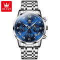 Olevs 5529 Stainless Steel Chronograph Wrist Watch For Men. 