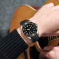 Diver Style Watch Rotating Bezel 42mm Dial Japan Movement Geneva Rubber Strap. 