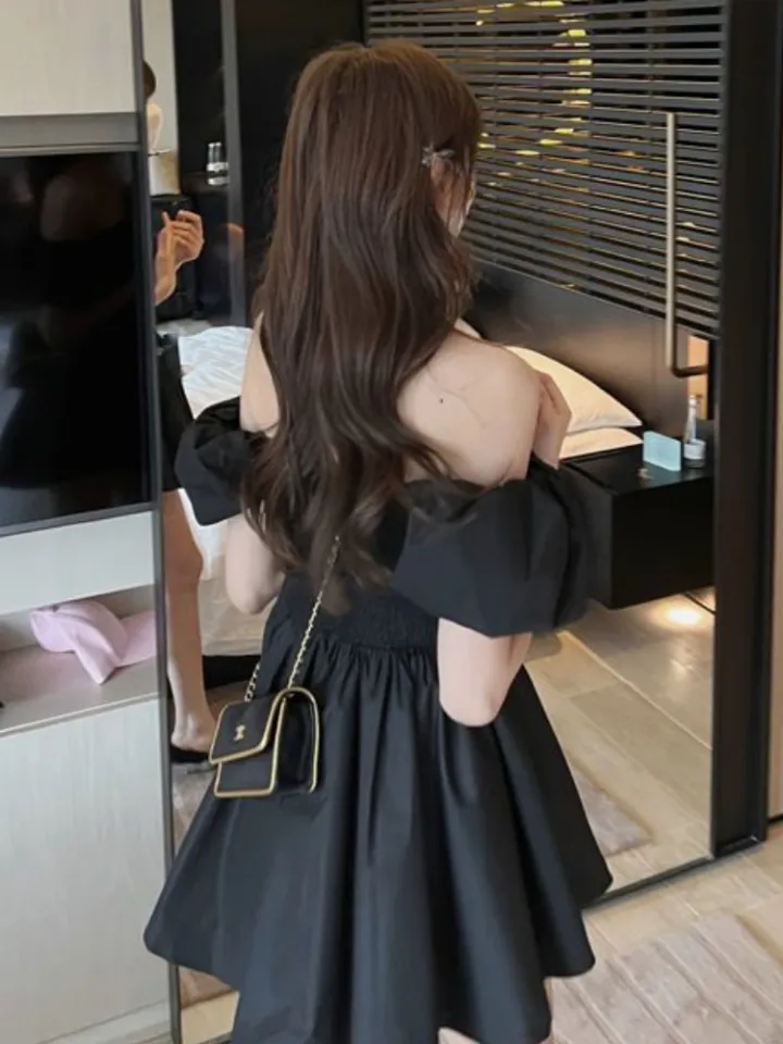 ulzzang dress fashion Ulzzang Korean Style Off Shoulder Gingham Mini Dress – The Kawaii Factory main image 0