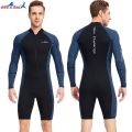 Men's Wetsuits 1.5/mm Neoprene 0.5mm Lycra Front Zip Long Sleeve Shorty Dive Skin Snorkeling, Surfing,Canoeing, Swimming.