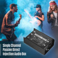 Professional Single Channel Passive DI-Box Direct Injection Audio Box Balanced Unbalance Signal Converter XLR TRS Interfaces.