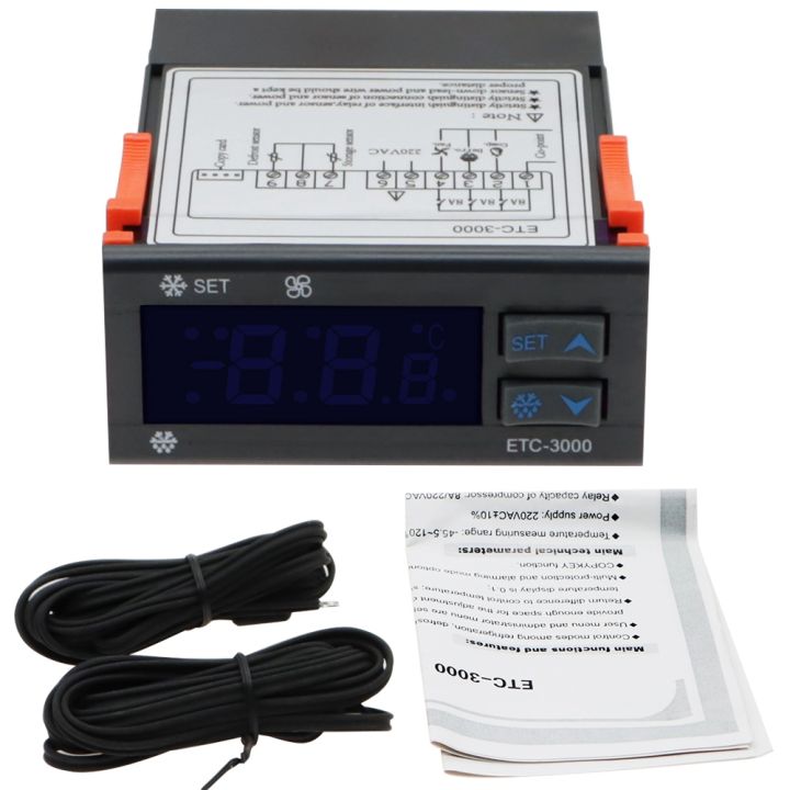 Mini Temperature Controller ETC-3000 Mini Temperature Controller Refrigerator Thermostat Regulator ...